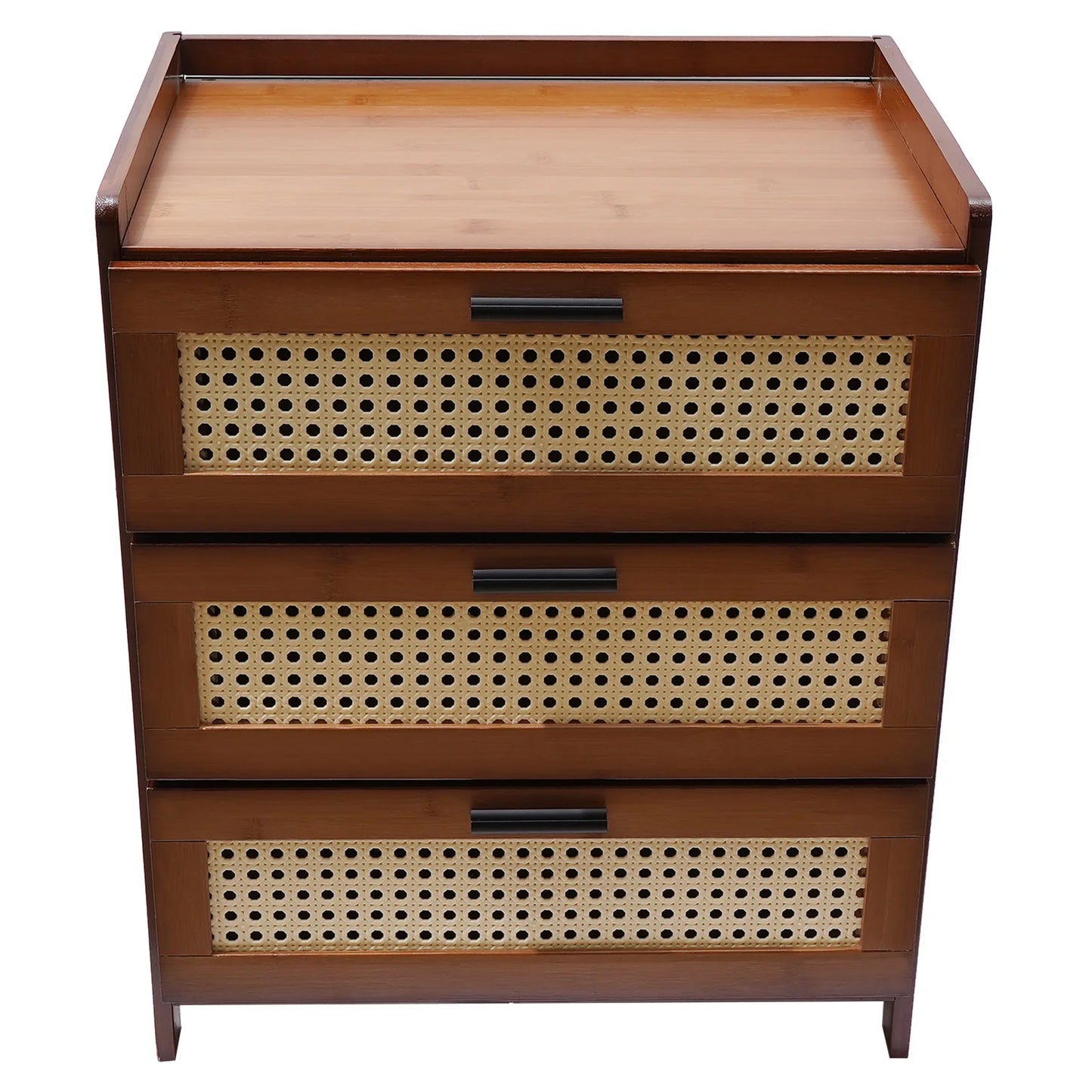 Bamboo Accent Bedside Table