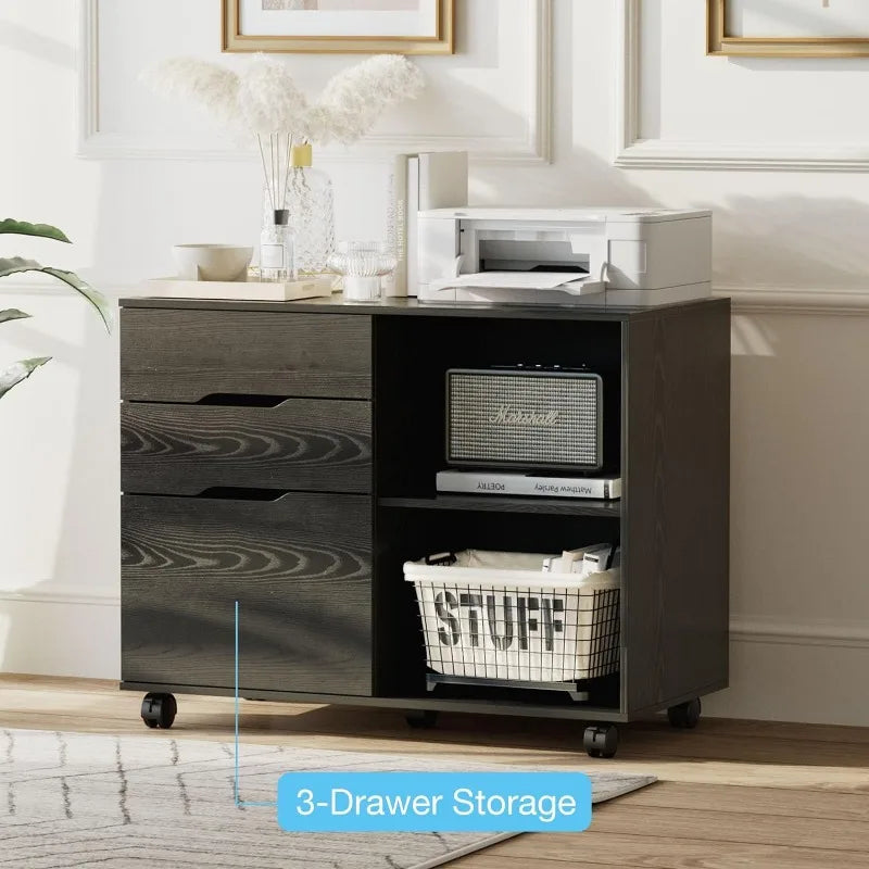 3 Drawer Mobile File Cabinet