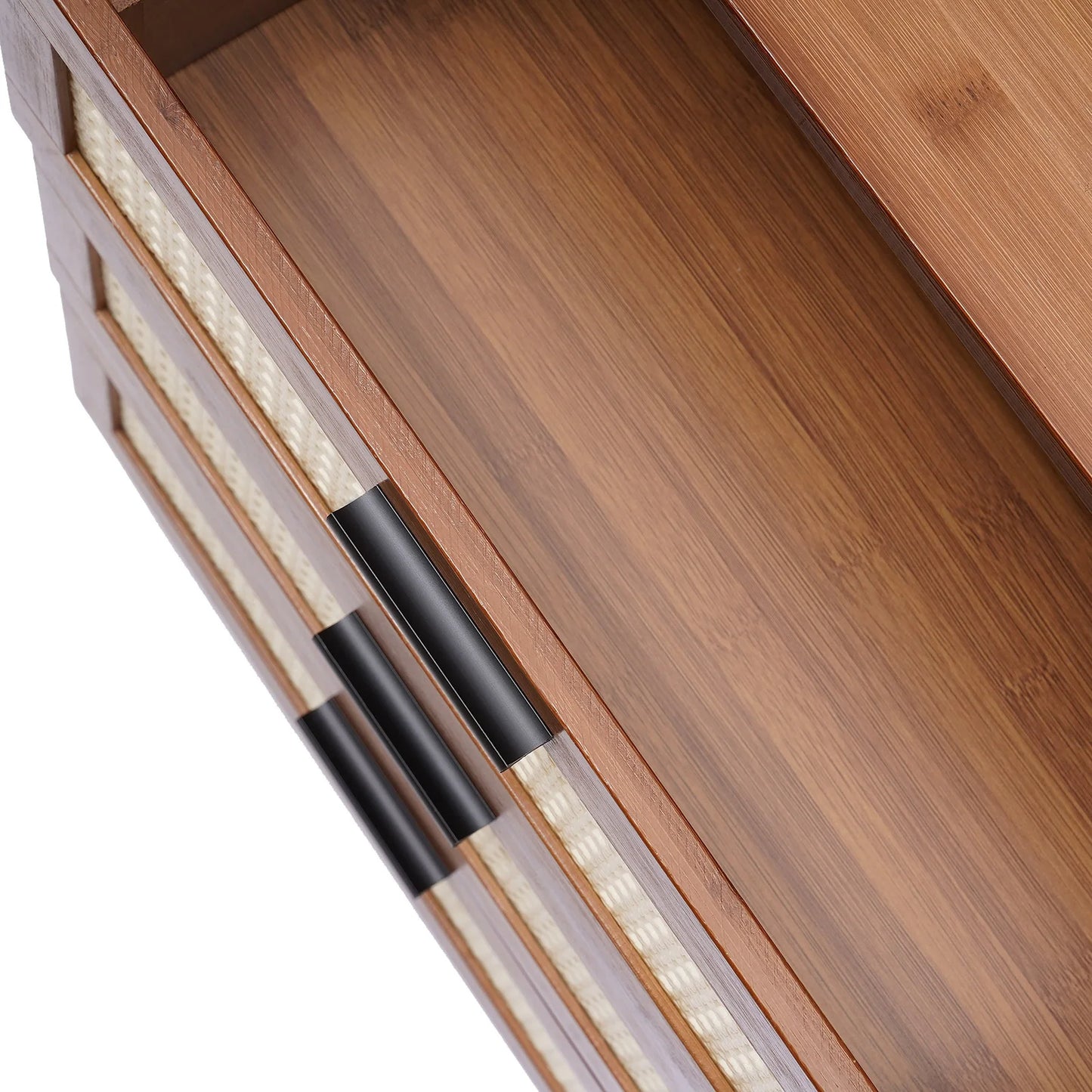 Bamboo Accent Bedside Table