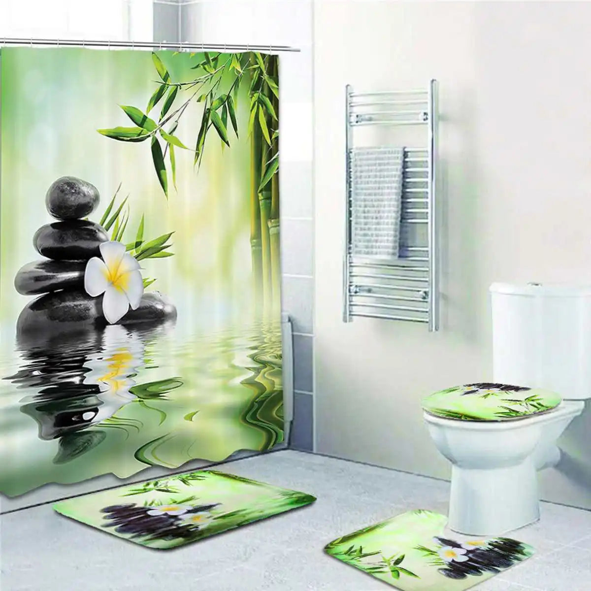 Bamboo Shower Curtain  Set