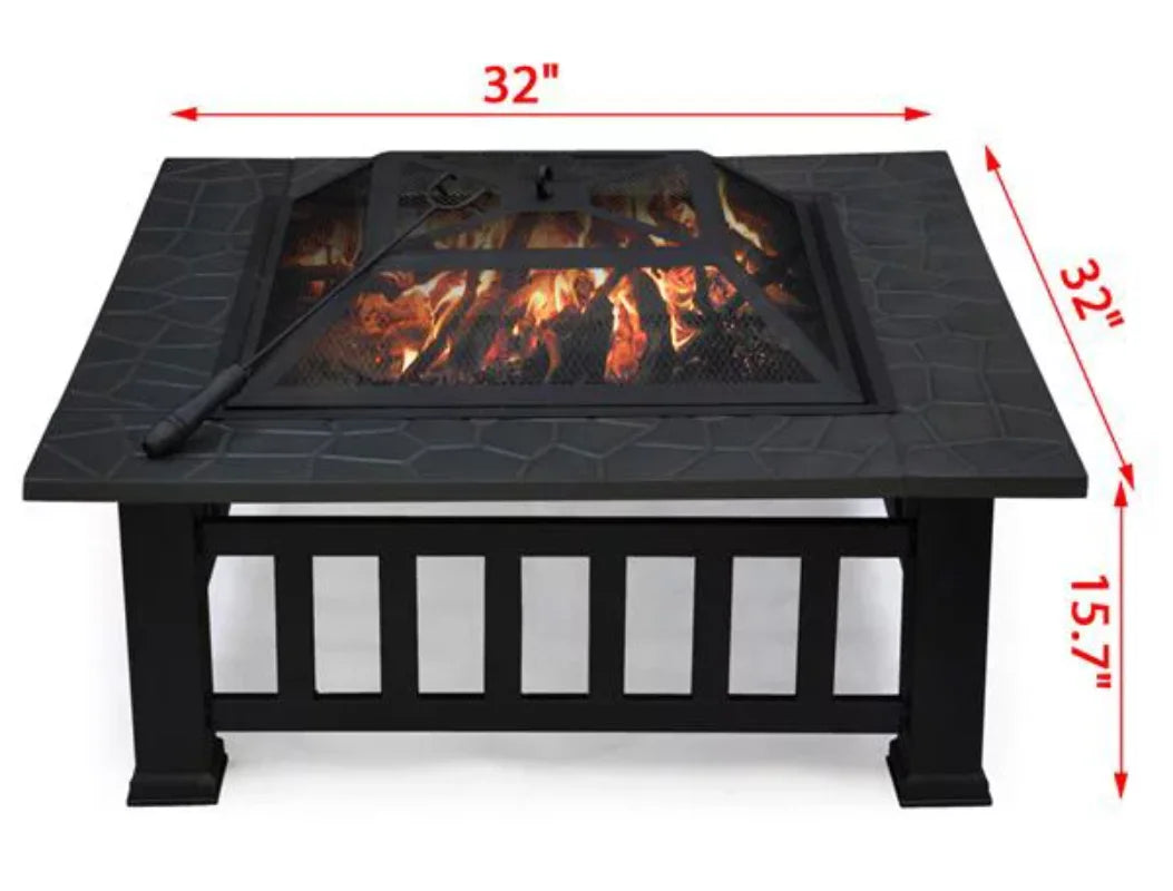 Metal Backyard Fire Pit With cover