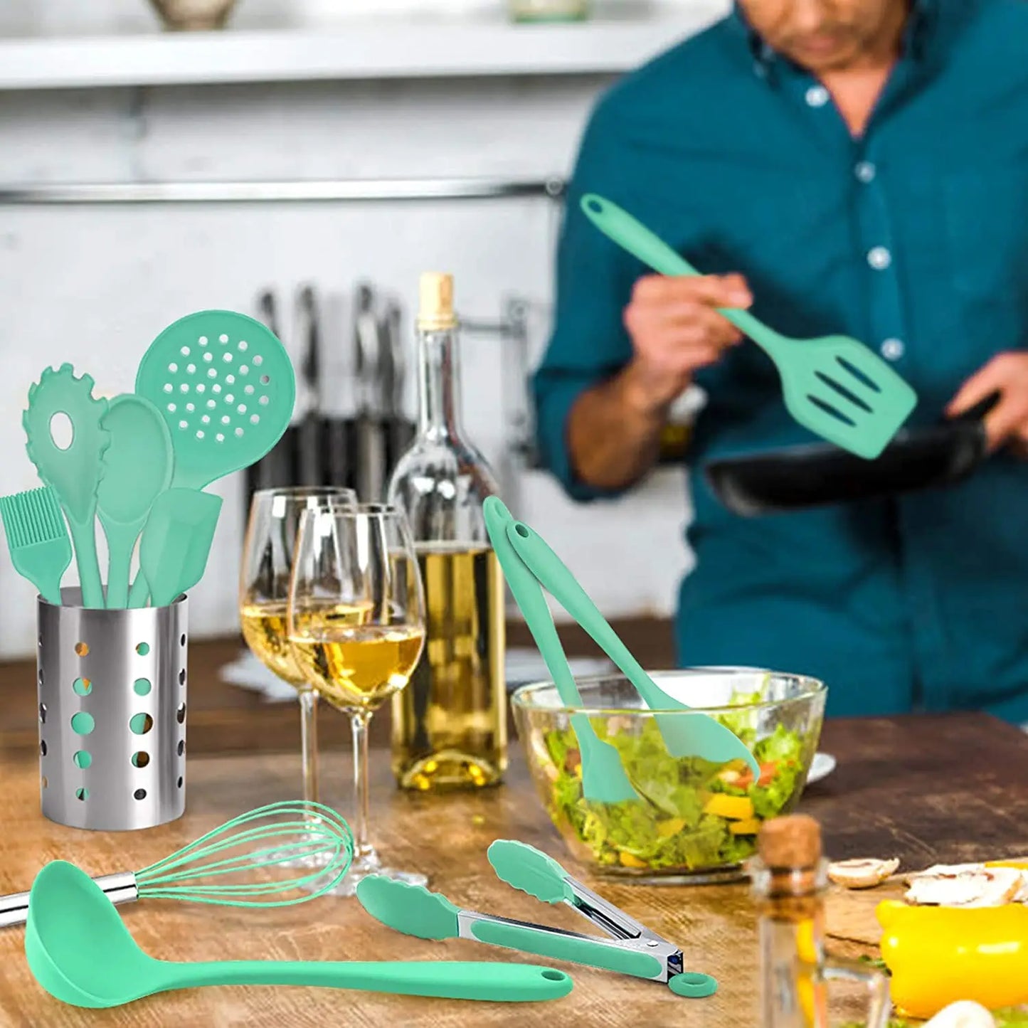 Silicone Kitchen Cooking Utensils